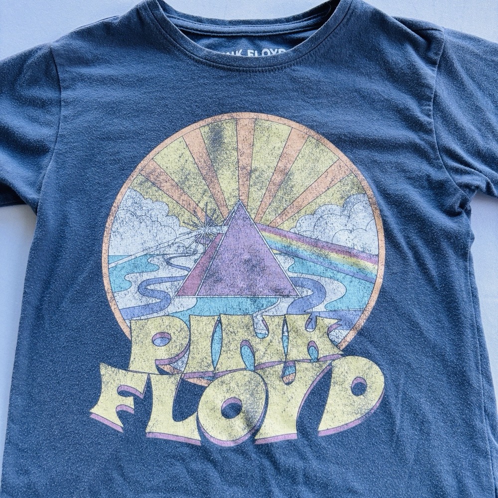 Pink Floyd Kids T-Shirt Size S 6/6X Rainbow Prism Graphic Rock Tee Band
